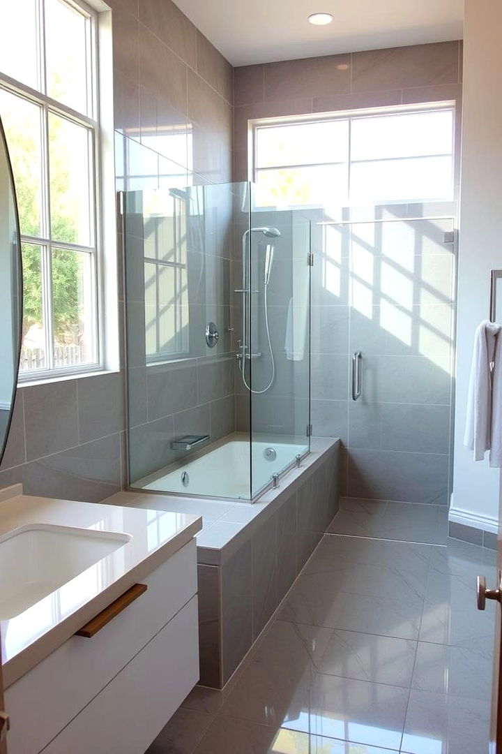 Glass and Chrome Contemporary - 22 Tub-shower Combo Ideas