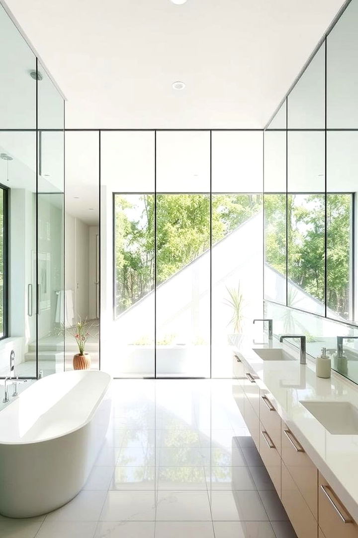 Glass and Mirrors - 22 Modern Bathroom Decor Ideas