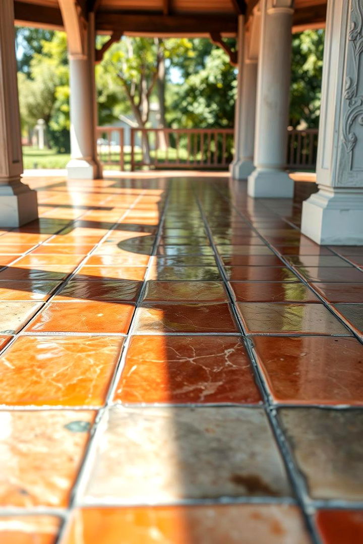 Glazed Outdoor Ceramic - 22 Gazebo Floor Ideas