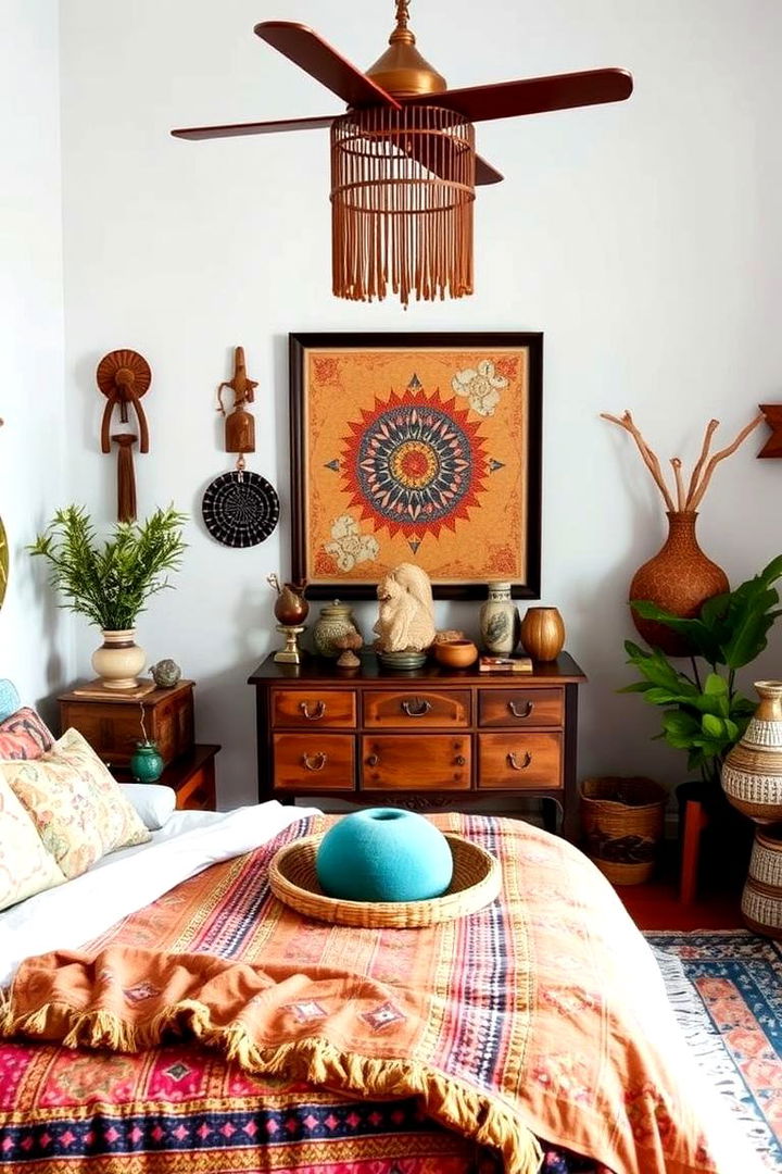 Global Cultural Pieces for Eclectic Flair - 22 Colorful Boho Bedroom Ideas