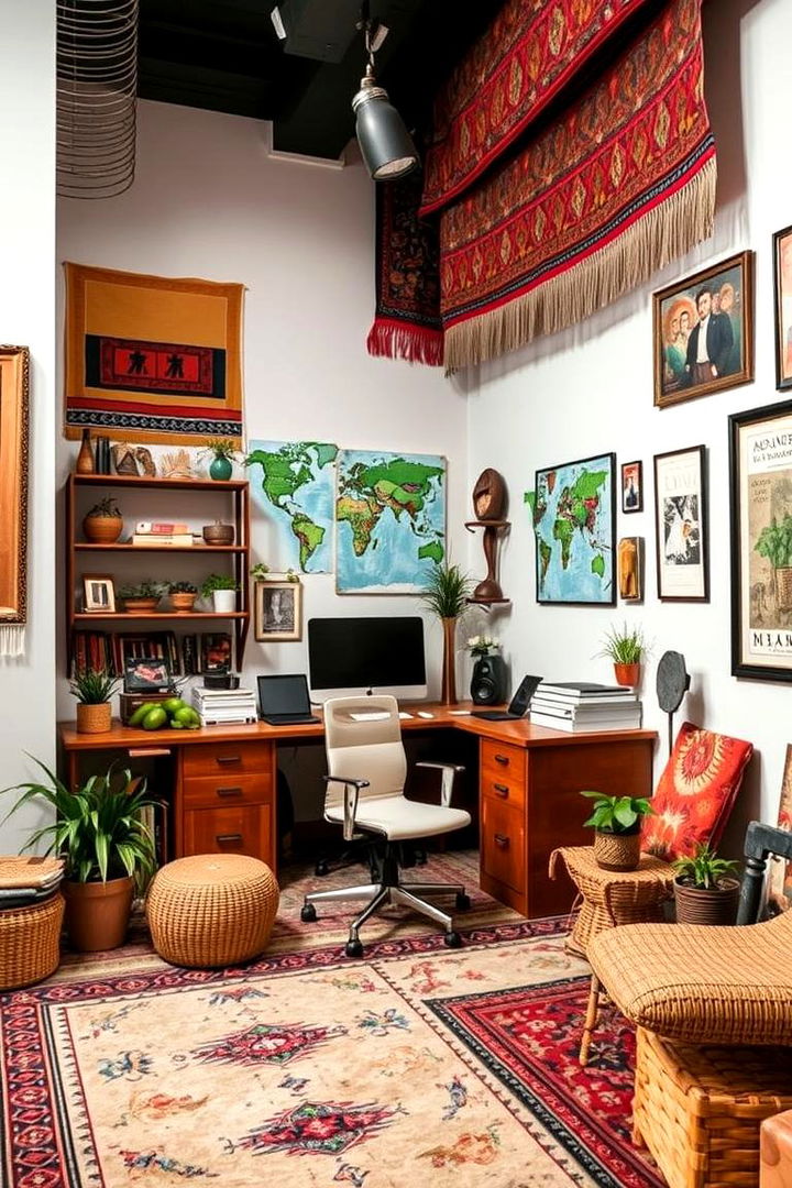 Global Cultural Touches - 22 Bohemian Home Office Ideas