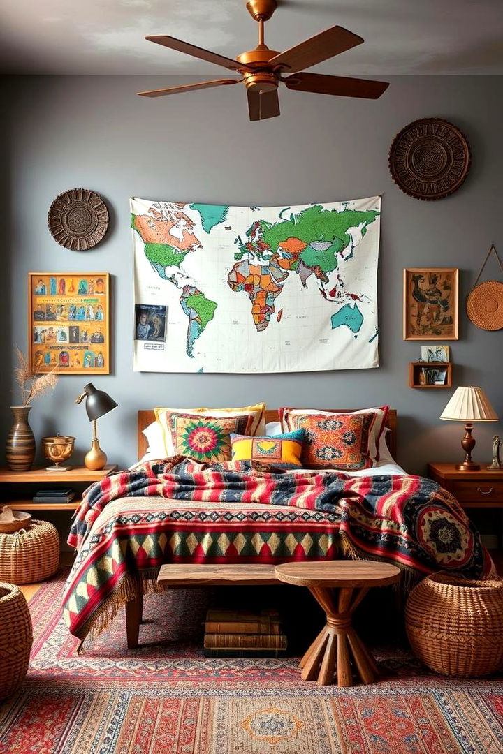 Global Inspired Decor - 22 Grey Boho Bedroom Ideas