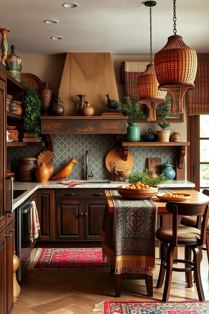Global Inspired Decor Elements - 22 Maximalist Kitchen Decor Ideas