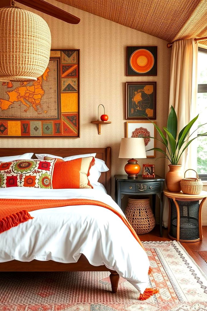 Global Inspired Decor with Burnt Orange Elements - 22 Burnt Orange Bedroom Ideas
