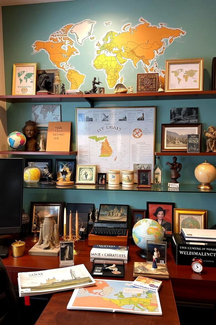 Global Souvenir Displays - 22 Bohemian Home Office Ideas