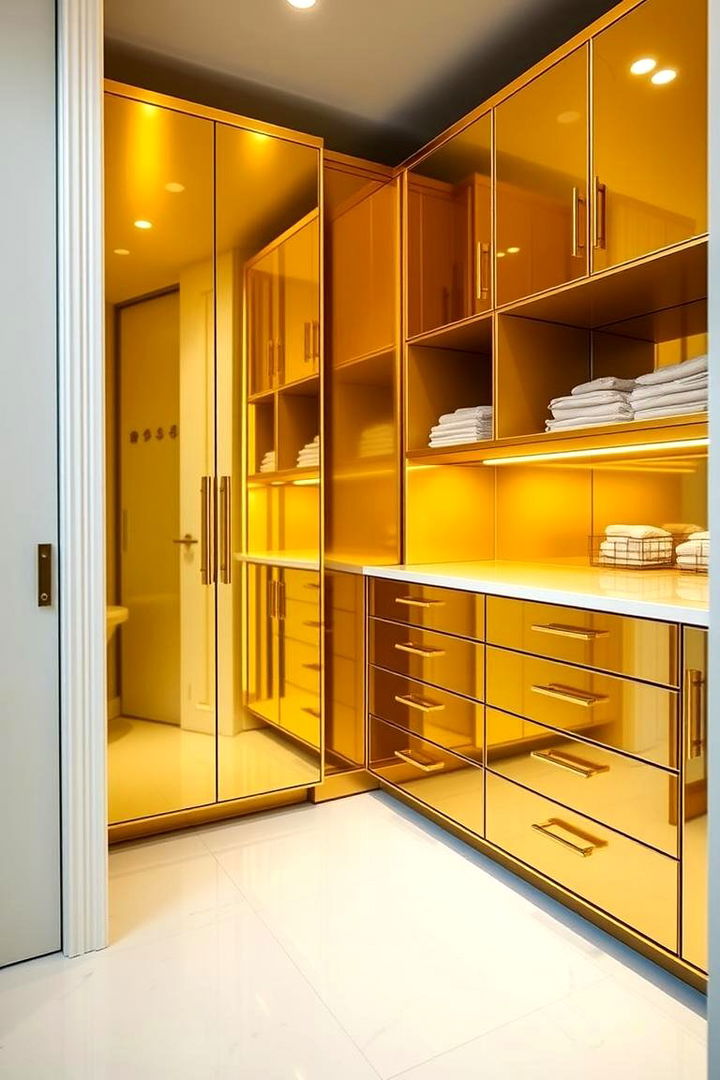 Gold Finished Storage Solutions - 22 Gold Bedroom Ideas