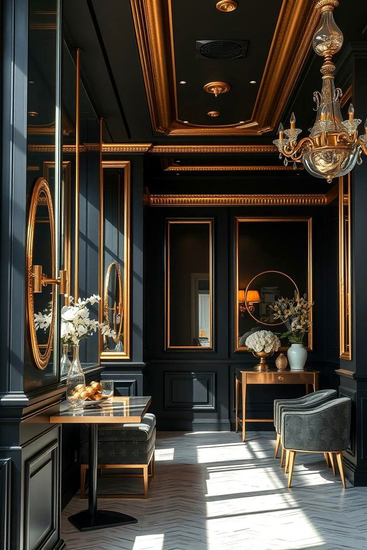 Gold Highlights for Glamour - 22 Black and Gold Living Room Ideas