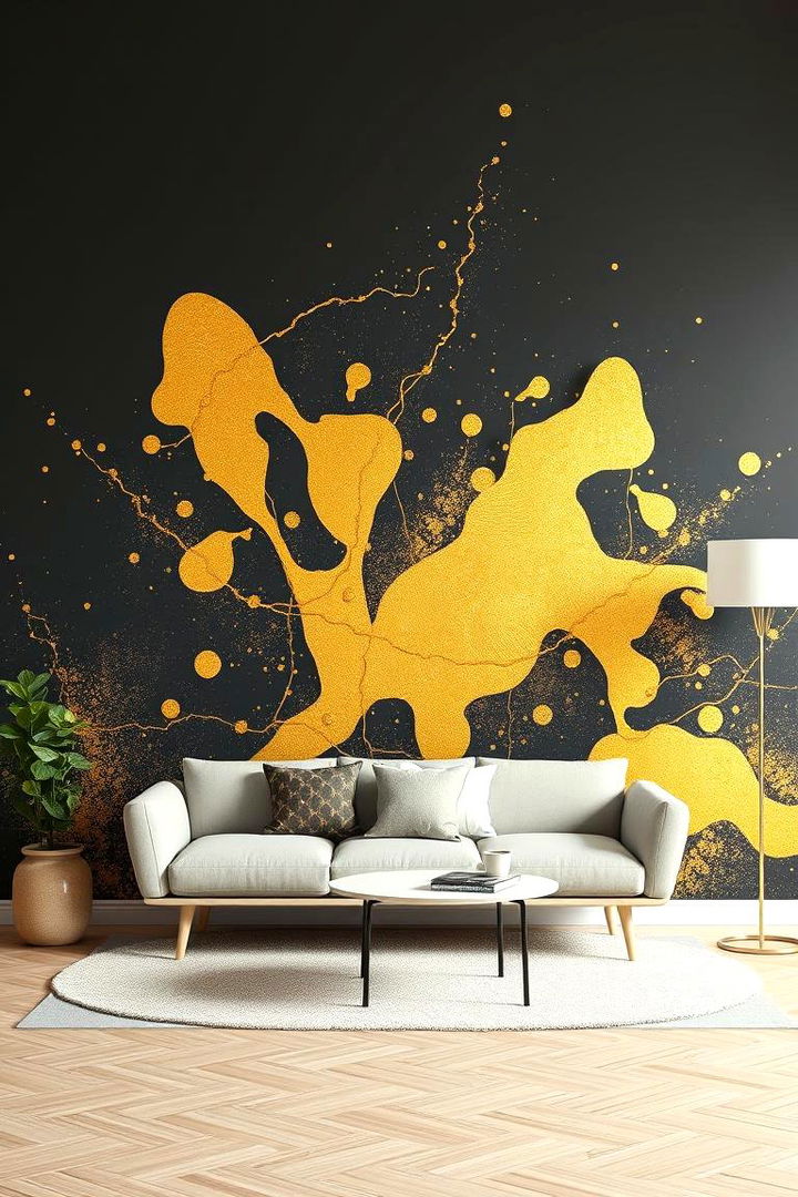 Gold Inspired Wall Murals - 22 Gold Bathroom Ideas