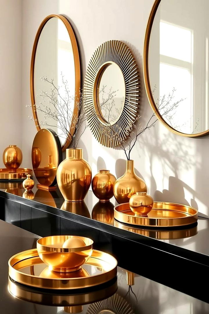 Golden Accessories - 22 Black and Gold Bathroom Ideas