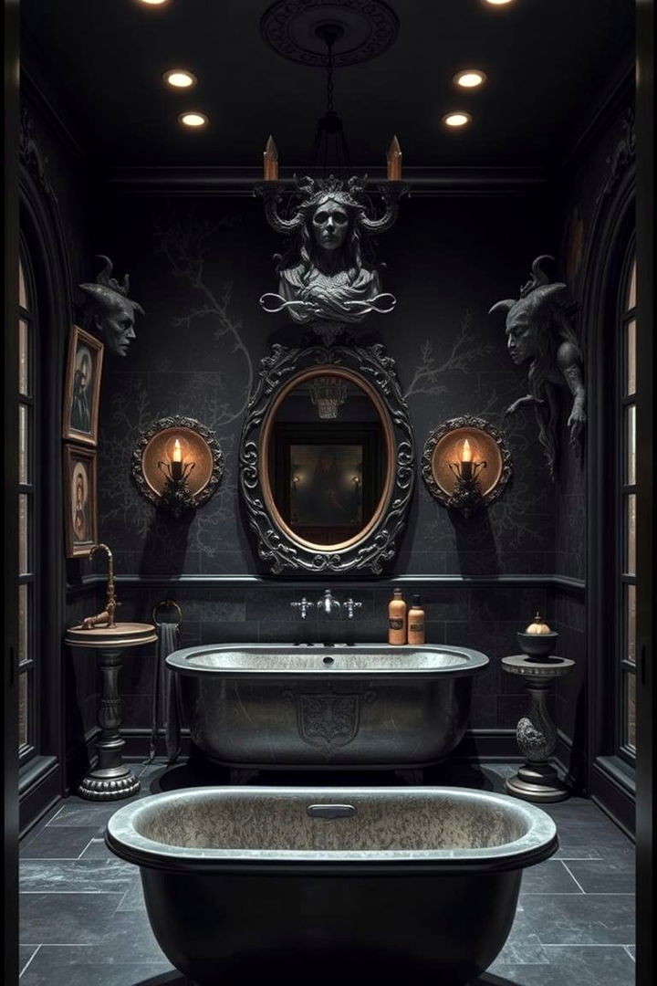Gothic Art Installations - 22 Gothic Bathroom Ideas