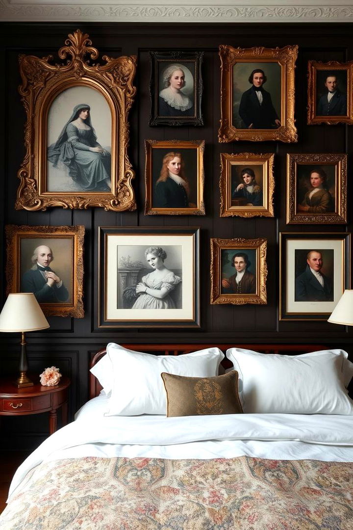 Gothic Elegance Wall Decor - 22 dark academia bedroom ideas