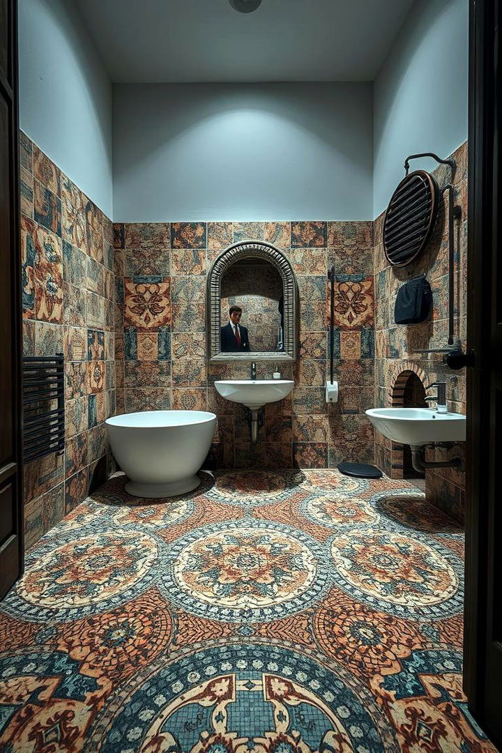 Gothic Inspired Flooring - 22 Gothic Bathroom Ideas