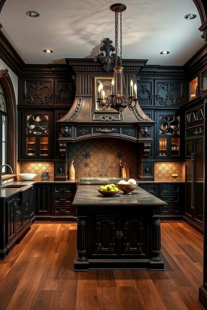 Gothic Modernity Kitchen - 22 Dark Kitchen Ideas