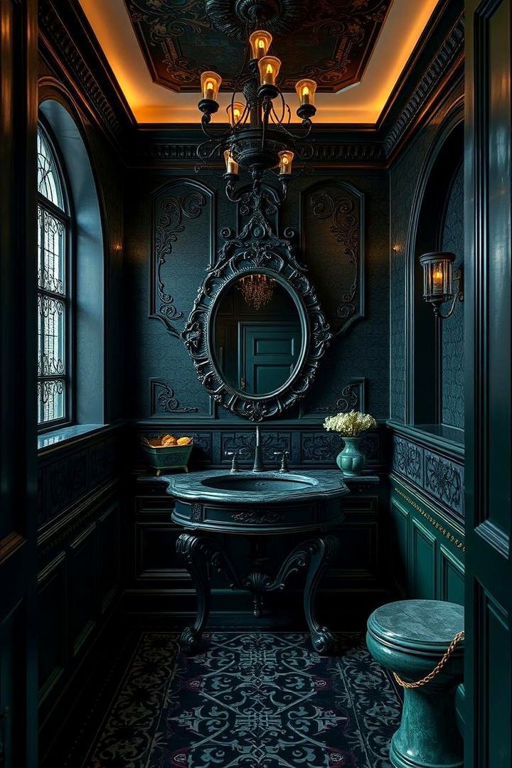 Gothic and Green Inspired Design - 22 Black and Green Bathroom Ideas