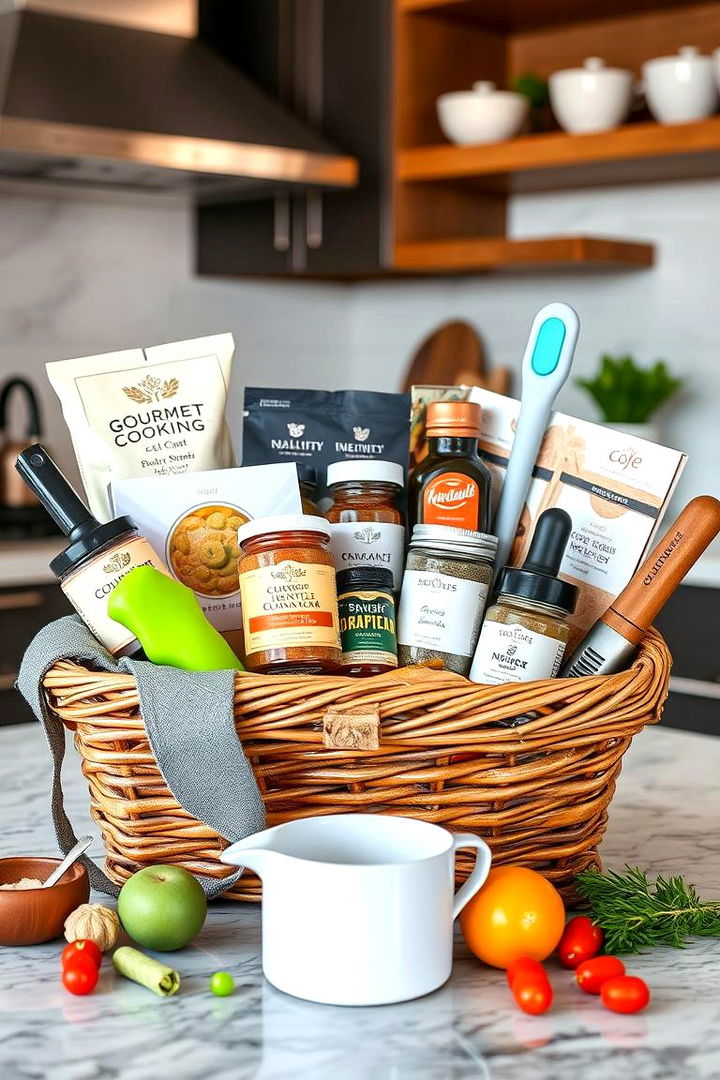 Gourmet Cooking Basket - 22 Gift Basket Ideas