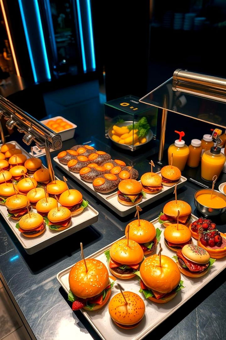 Gourmet Slider and Burger Buffet - 22 Wedding Buffet Ideas