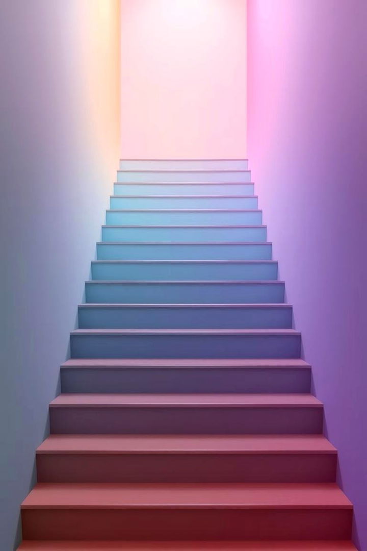 Gradient Transitions - 22 Painted Stair Ideas
