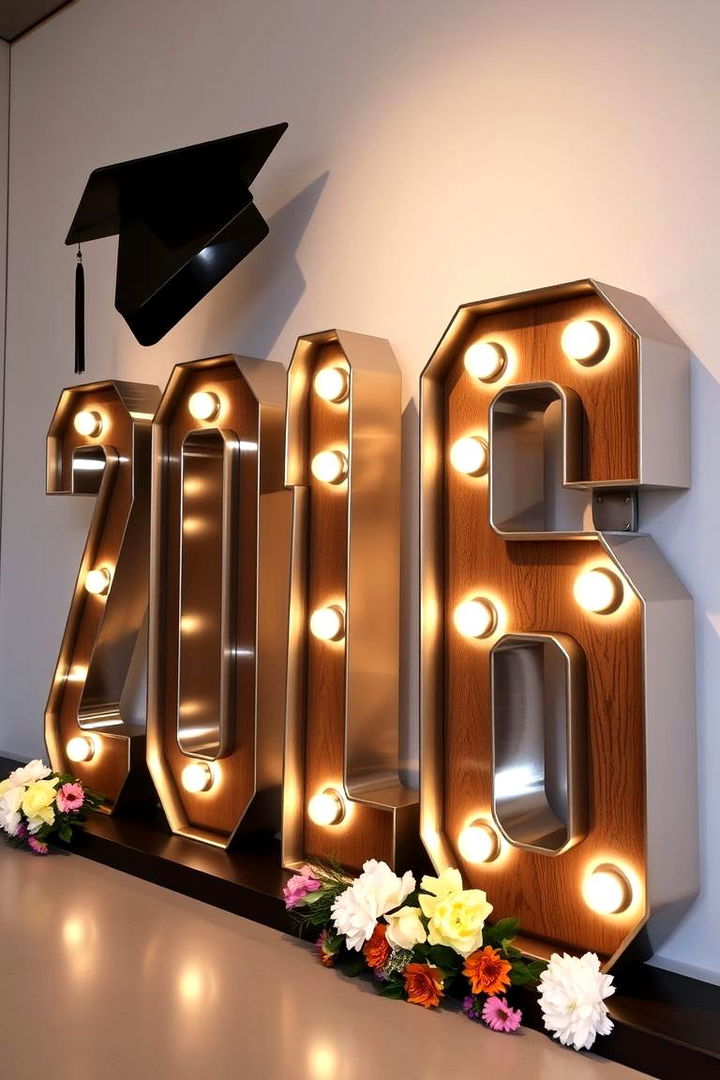 Graduation Year Numeric Centerpiece - 22 Graduation Centerpiece Ideas