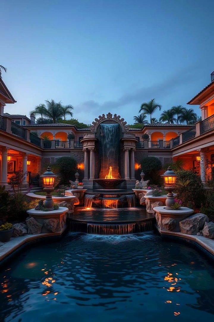 Grand Backyard Oasis Waterfall - 22 Backyard Waterfall Ideas