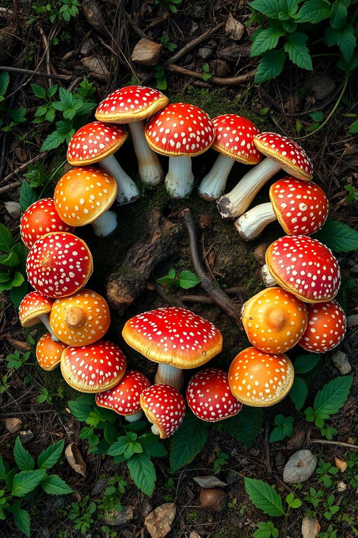 Grand Mushroom Circle - 22 Large Fairy Garden Ideas
