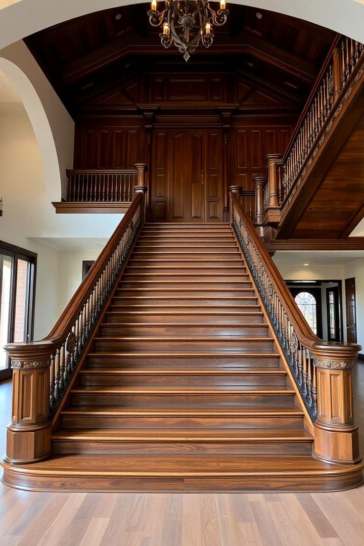 Grand Staircase Focal Point - 22 Wooden Staircase Ideas