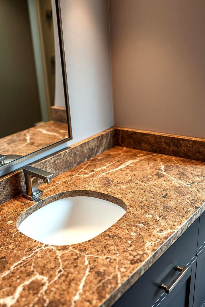 Granite Inspired Bath Countertops - 22 Brown Granite Bathroom Ideas