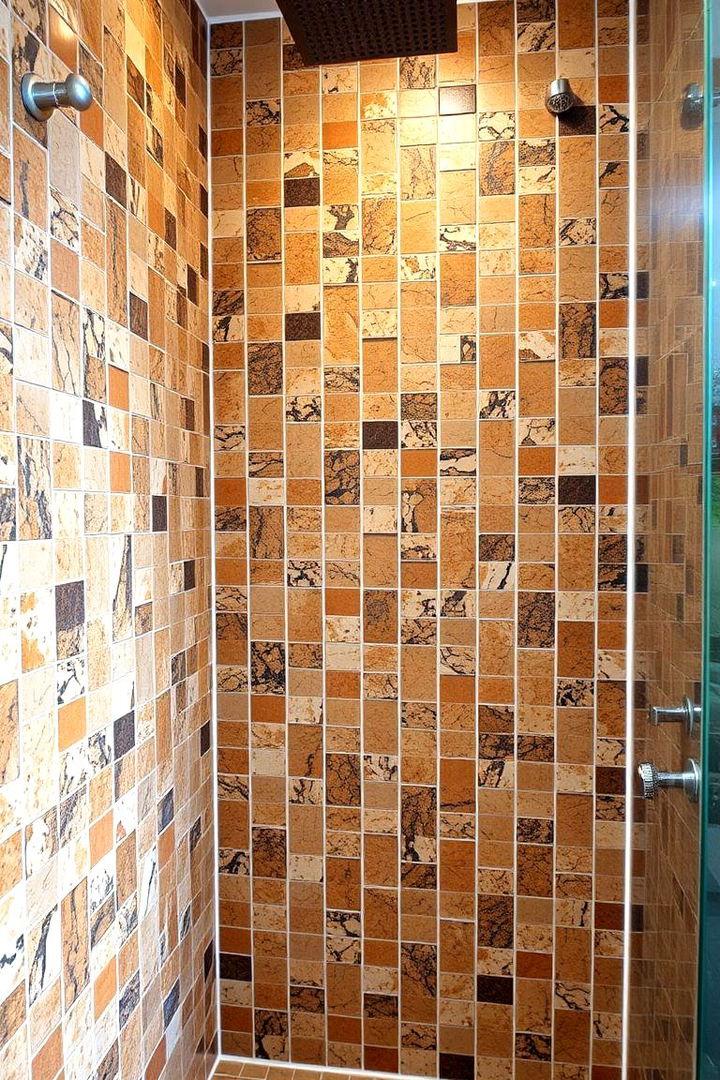 Granite Mosaic Shower Patterns - 22 Brown Granite Bathroom Ideas