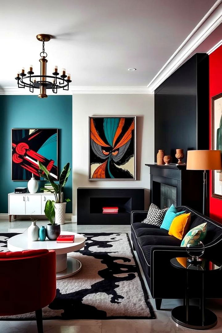 Graphic Color Contrasts - 22 Art Deco Interior Design Ideas