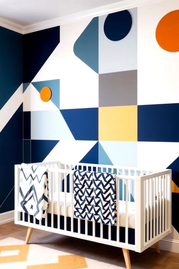 Graphic Geometric Patterns - 22 Nursery Accent Wall Ideas