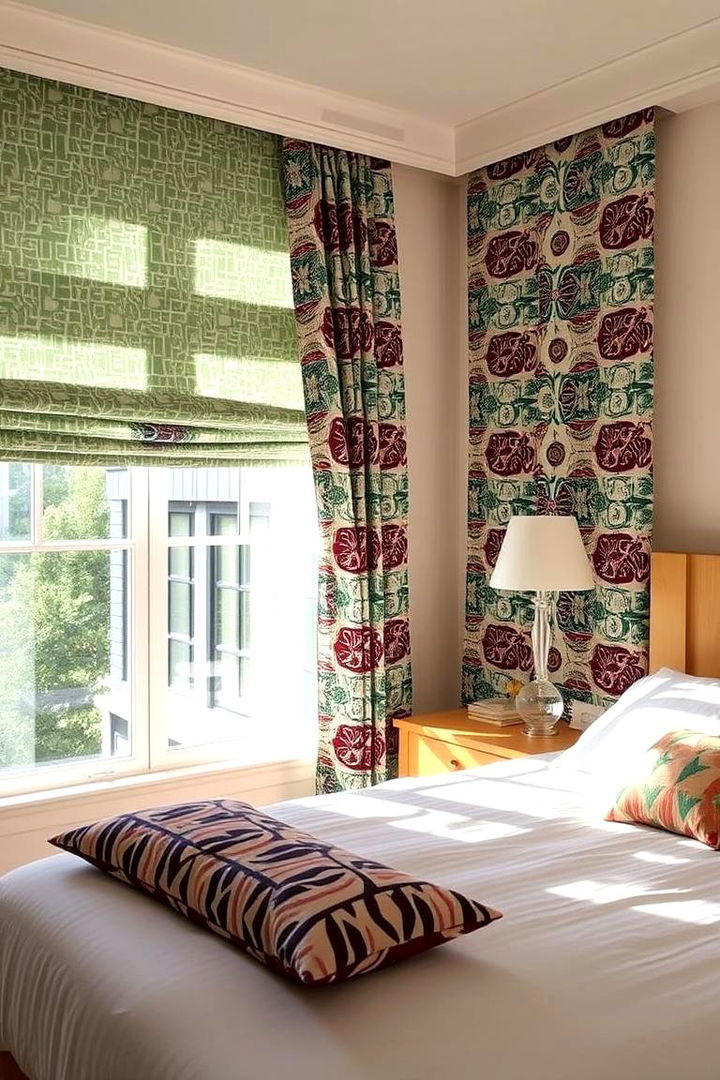 Graphic Pattern Draperies - 22 90s Bedroom Decor Ideas