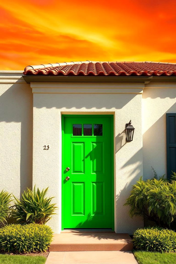 Grass Green Radiance - 22 Green Front Door Ideas