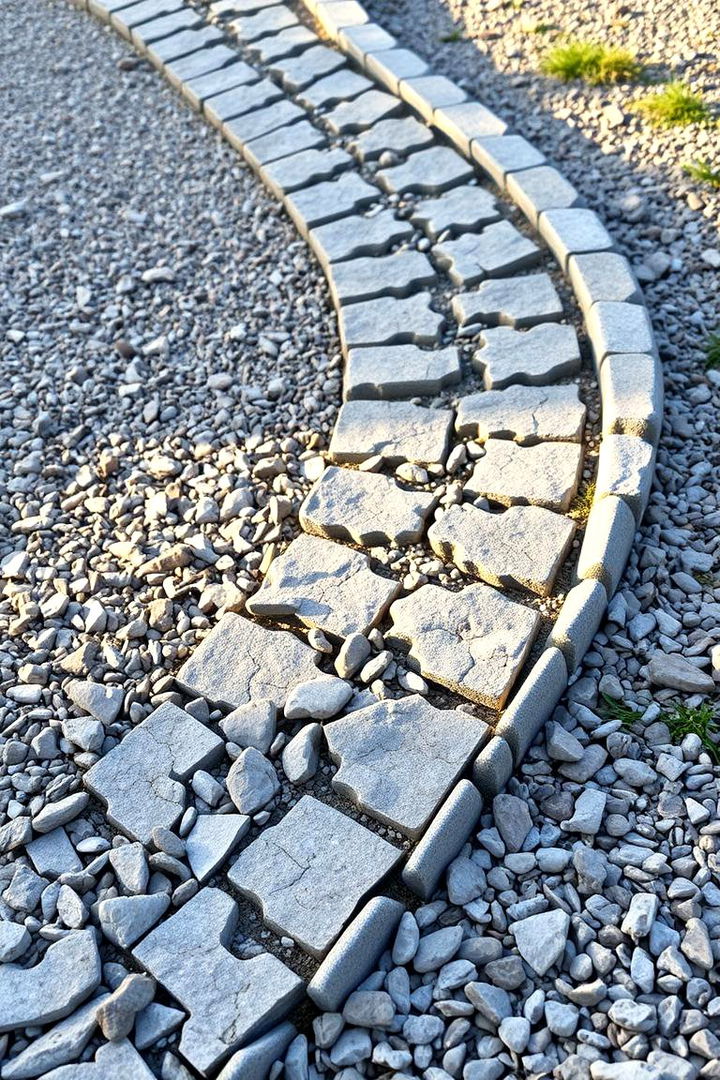 Gravel Curved Walkway Elegance - 22 Curved Walkway Ideas