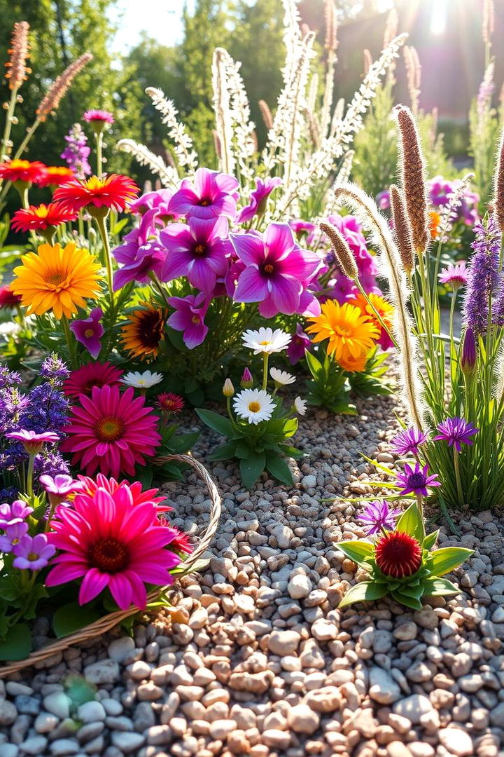 Gravel Garden with Colorful Accents - 22 Gravel Garden Ideas