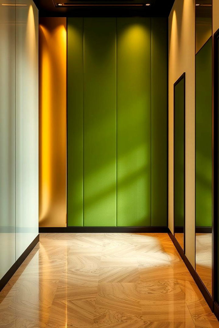 Green Accents with Metallic Touch - 22 Green Accent Wall Ideas