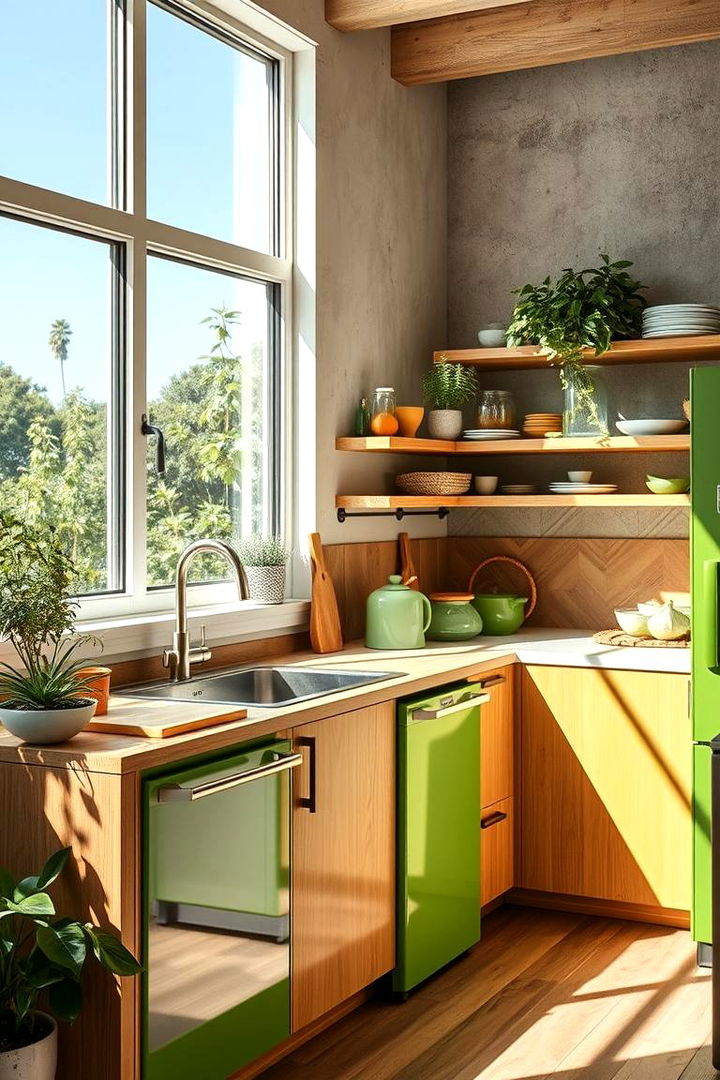Green Energy Inspired Designs - 22 Kitchen With Colored Appliances Ideas