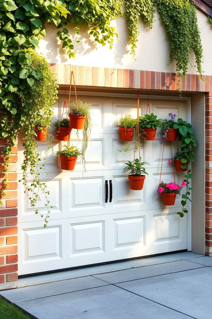 Green Garden Integration - 22 Green Garage Door Ideas