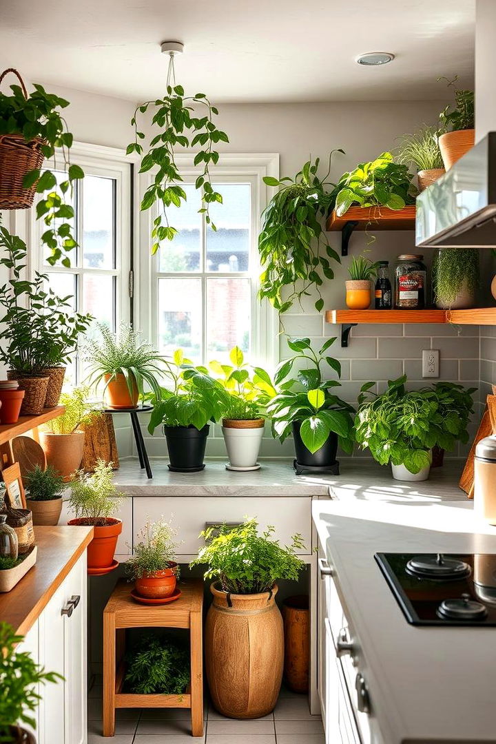 Green Kitchen Oasis - 22 Eclectic Kitchen Ideas