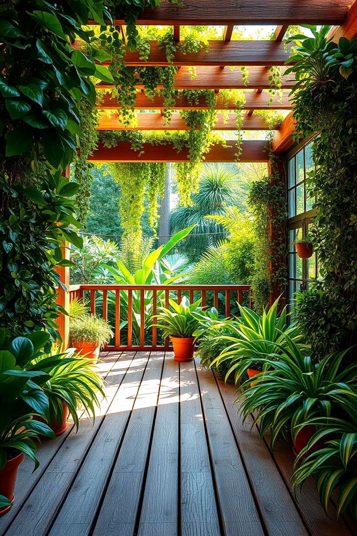 Green Living Space Emphasis - 22 Partially Covered Deck Ideas