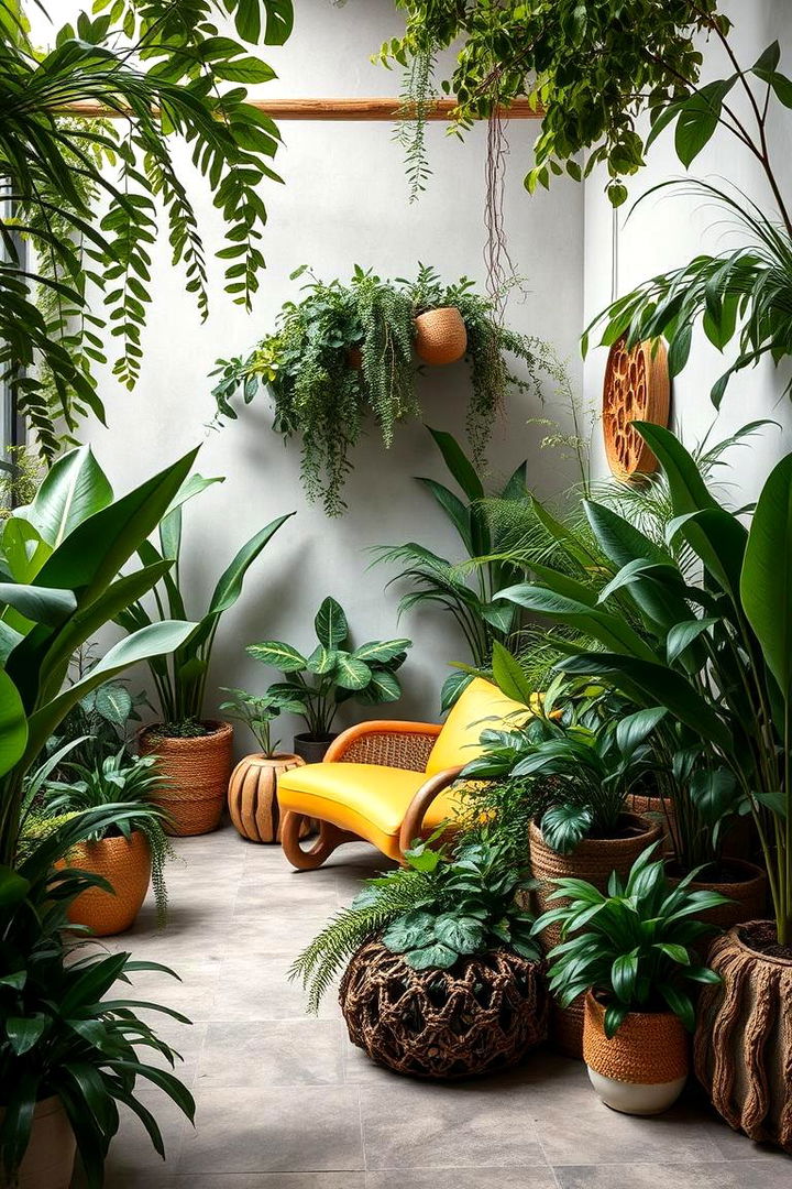 Green Natural Elements - 22 Yellow and Green Bathroom Ideas