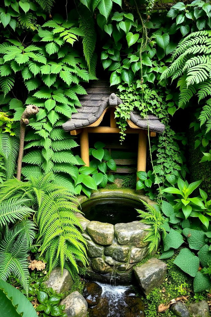 Green Oasis Wishing Well - 22 Outdoor Wishing Well Garden Ideas