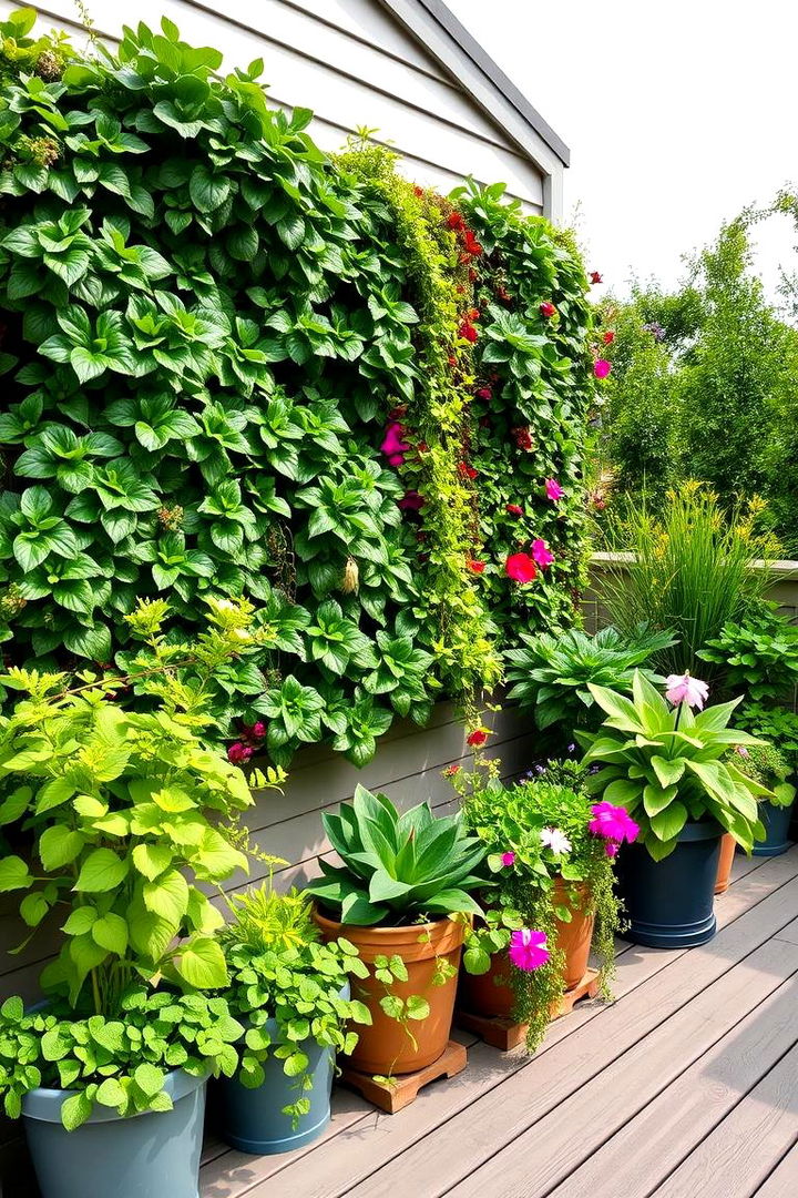 Green Planters and Vertical Gardens - 22 Deck Decorating Ideas