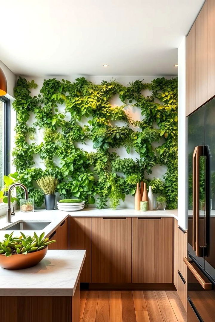 Green Wall Installations Enhance Purity - 22 Natural Kitchen Design Ideas