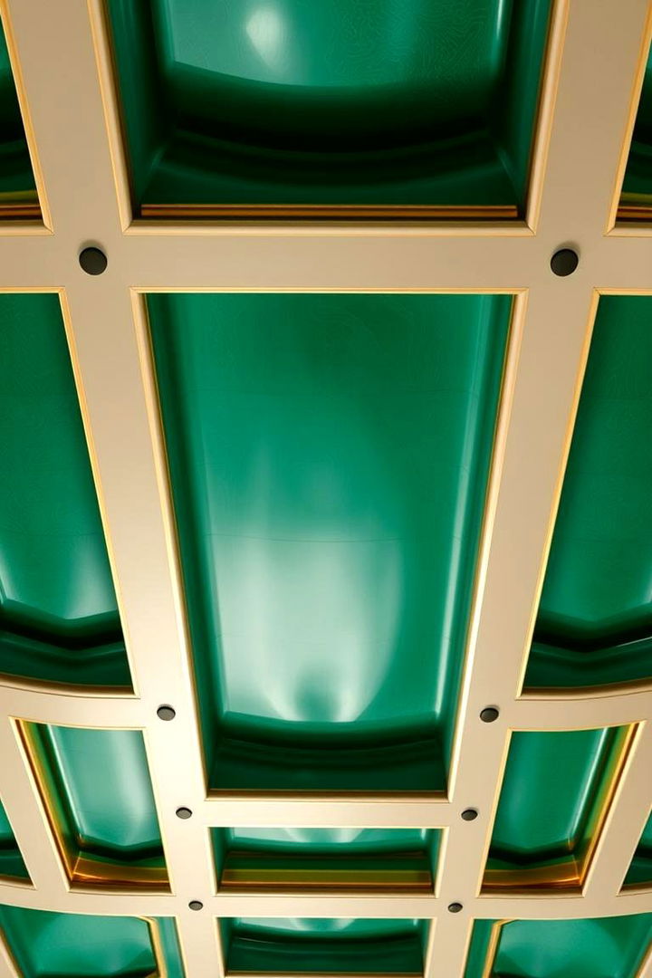 Green and Gold Fusion - 22 Green Ceiling Ideas