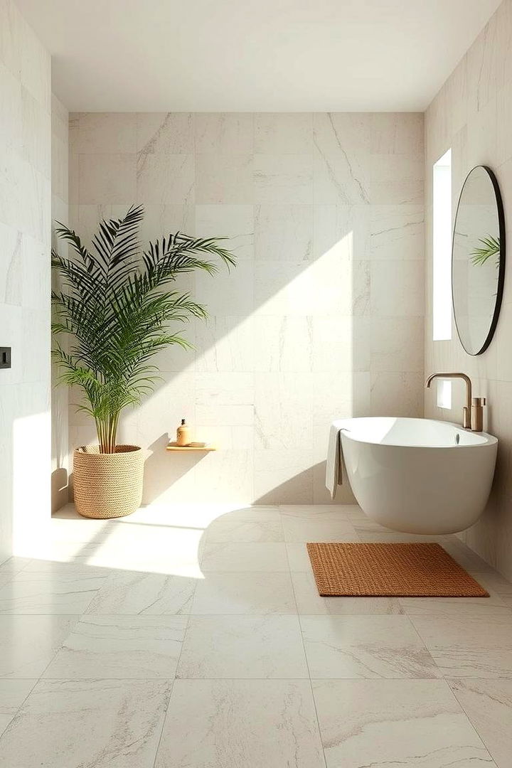 Green and Serene with Eco Friendly Options - 22 Small Bathroom Flooring Ideas