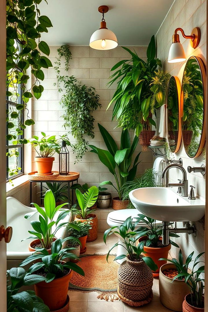 Greenery for Freshness - 22 Cozy Bathroom Ideas