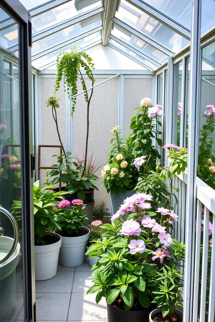 Greenhouse Corner Garden - 22 Balcony Garden Ideas
