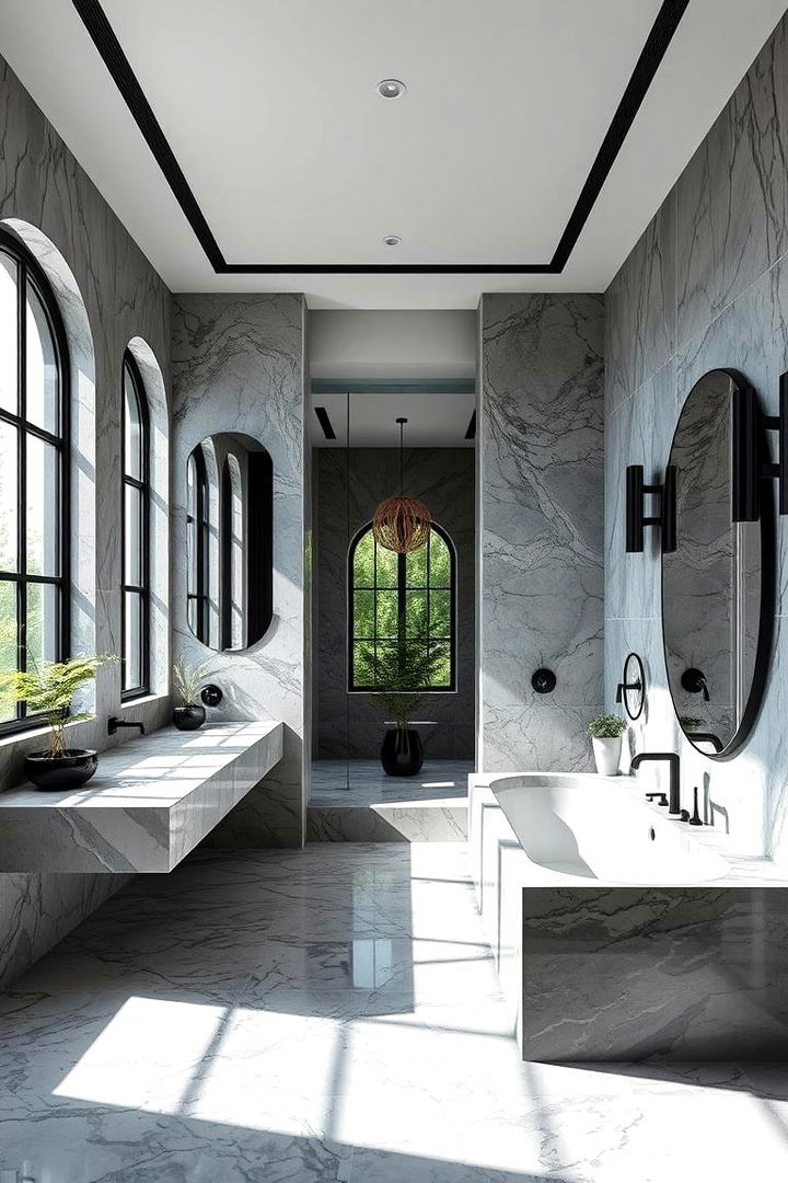 Grey Marble Inspirations - 22 Black and Grey Bathroom Ideas