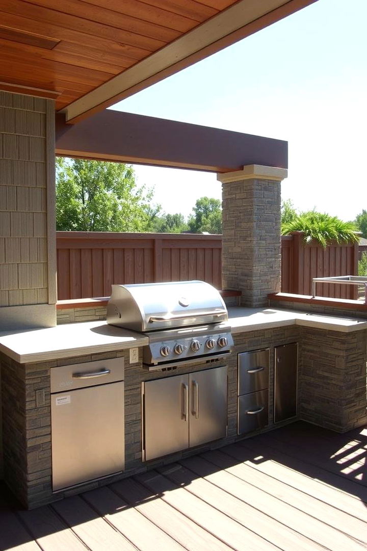 Grilling Station Excellence - 22 Outdoor Kitchen on Deck
