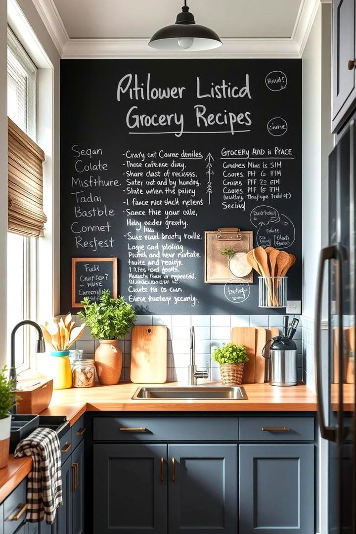 Grocery List and Recipe Chalkboard - 22 Chalkboard Wall Ideas