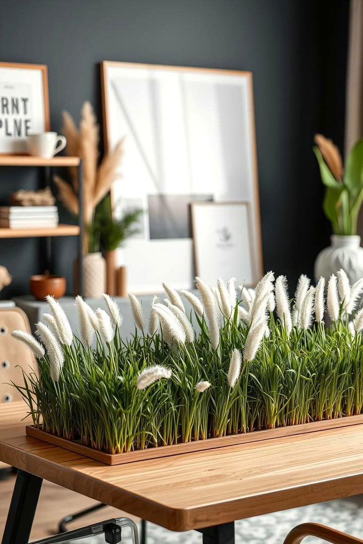 Grounded Workspace Detail - 22 Pampas Grass Decor Ideas
